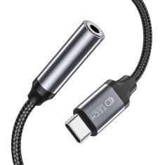 Tech-protect Adapter za slušalke / adapter USB-C na 3,5 mm minijack Tech-Protect Ultraboost črn