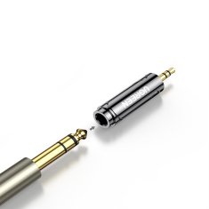 Ugreen UGREEN adapter / adapter iz 3,5 mm priključka na 6,5 / 6,35 mm mini priključek (siv)