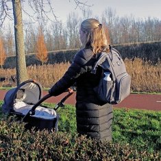 Dooky Nahrbtnik za preoblačenje velik siv melanž