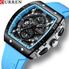 Curren CURREN 8442 Moški vodoodporni športni zapestni uri - vrhunski luksuzni blagovne znamke Chronograph Quartz ure za eleganco in učinkovitost, Relogio Masculino Blue