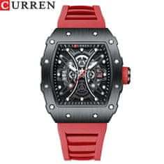 Curren CURREN 8438 Luksuzni Quartz moške Watch - vodoodporen, japonski gibanje, športno in modno oblikovanje Red
