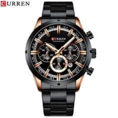Curren CURREN 8355 New Fashion Chronograph Quartz Watch za moške - iz nerjavečega jekla Luksuzni športni ura, Top Brand Elegance in Relogio Masculino black