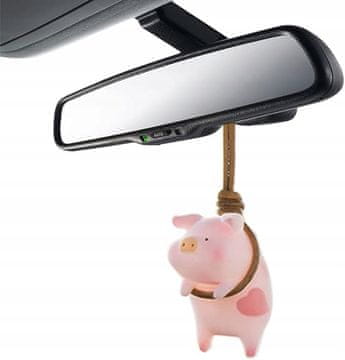 Korbi Dekoratívna závesná figúrka – prasiatko, dekorácia do auta, domu alebo kancelárie, prívesok