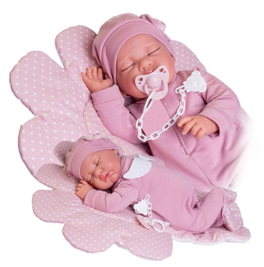 Antonio Juan 33226 LUNA - speča realistična lutka dojenčka z mehkim tekstilnim telesom - 42 cm