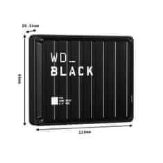Western Digital P10 Black HDD zunanji disk, 2 TB, USB 3.0, črna (WDBA2W0020BBK-WES1)