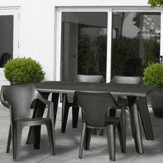 KETER Set 4 vrtnih stolov Dante, grafit
