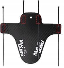 Korbi MTB blatnik za kolo Enduro Carbon Mud Guard spredaj ali zadaj, črn