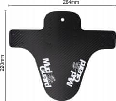 Korbi MTB blatnik za kolo Enduro Carbon Mud Guard spredaj ali zadaj, črn