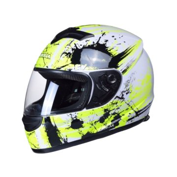 TIMMLUX Čelada integralna za moped, skuter, motor rumena/bela velikost M