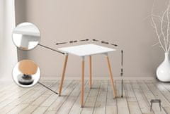 BHM Germany Zložljiva miza Viborg, 60 cm, bela