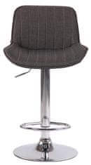 BHM Germany Barski stol Lentini, tekstil, krom / temno siva