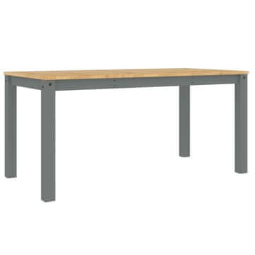 Vidaxl Jedilna miza PANAMA siva 160x80x75 cm trdna borovina