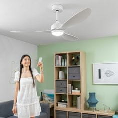 InnovaGoods Stropni ventilator z LED lučjo in 3 ABS lopaticami Flaled