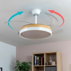 InnovaGoods Stropni ventilator z LED lučjo in 4 zložljivimi lopaticami Blalefan