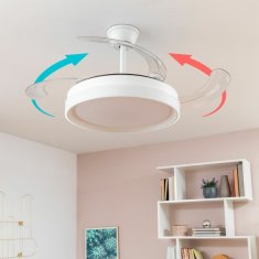 InnovaGoods Stropni ventilator z LED lučjo in 4 zložljivimi lopaticami Blalefan