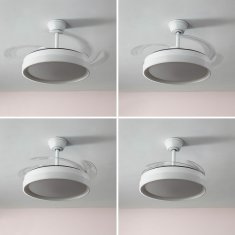 InnovaGoods Stropni ventilator z LED lučjo in 4 zložljivimi lopaticami Blalefan