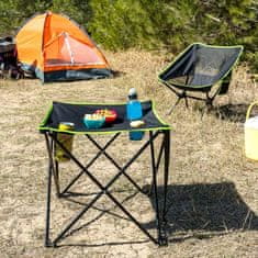InnovaGoods Zložljiva tekstilna miza za kampiranje s torbo za prenašanje Cafolby