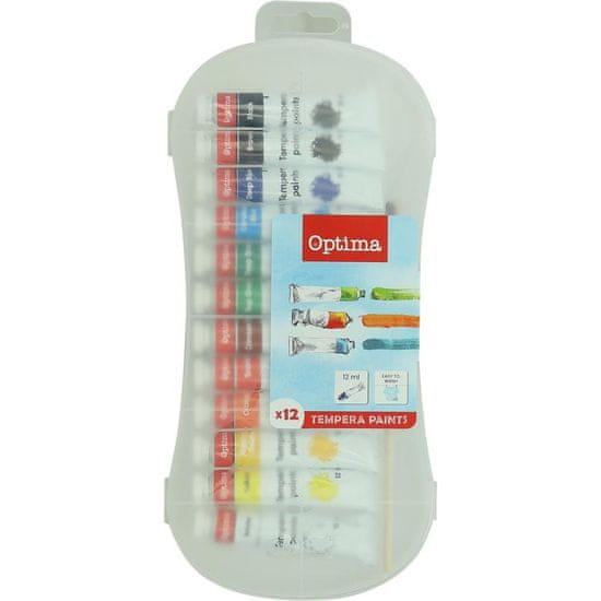 VSE ZA ŠOLO Barvice tempera 1/12 12ml pvc ohišje