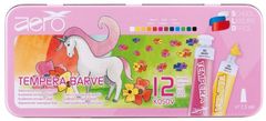 VSE ZA ŠOLO Barvice tempera 7ml 1/12 kovinska embalaža samorog roza
