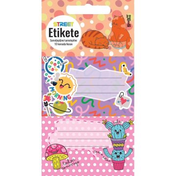 VSE ZA ŠOLO Etikete šolske za zvezke kids girl 1/10