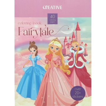 VSE ZA ŠOLO Pobarvanka creative deklice 40-listna