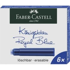 Faber-Castell Vložek za nalivno pero 1/6 modre kratke