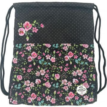 VSE ZA ŠOLO Vrečka za copate flowers