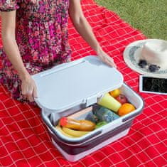 InnovaGoods Zložljiva košara za piknik s pokrovom - mizo Pickning