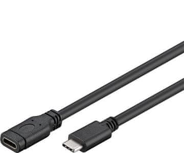PremiumCord Kabel USB-C na USB-C M/F podaljševalni (USB 3.1 generacija 1), 2m
