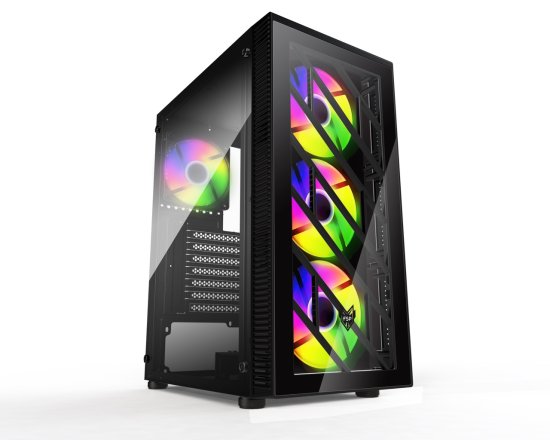 FSP CMT192/Midi Tower/Transpar./Črna