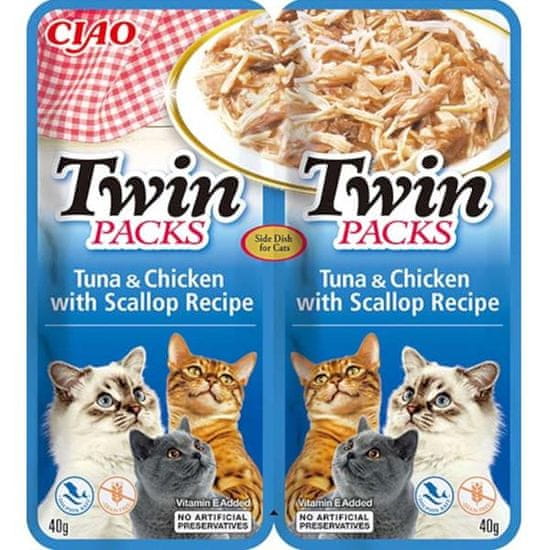 Inaba Twin Packs mačka s tuno in piščancem, pokrovača 80g