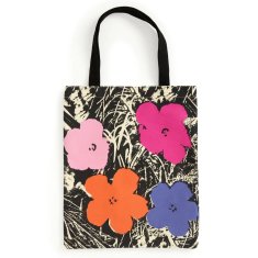 Galison Torba iz platna Warhol flowers - roza