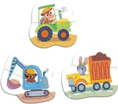 DoDo Otroška sestavljanka Transport 3v1 (2,3,4 kosi)