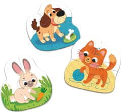 DoDo Baby Puzzle Pets 3v1 (2,3,4 kosi)