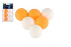 Teddies Žogice za namizni tenis/ping pong 6 kosov plastičnih 4 cm v blistru