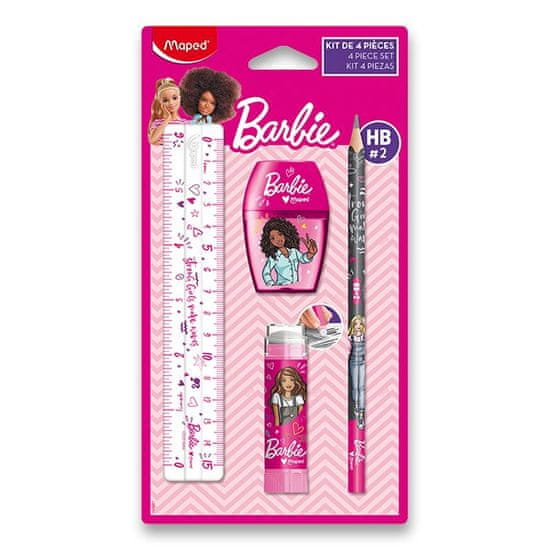 Maped Mini pisarniški pribor Barbie 4 kosi