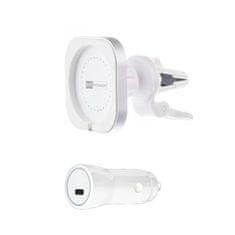 Držalo ER POWER CAR VENT MOUNT za polnilnik MagSafe + 20W avtomobilski polnilnik - belo
