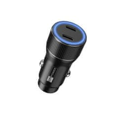 ER POWER 40W USB-C PD+QC 3.0 kovinski dvojni avtomobilski polnilec