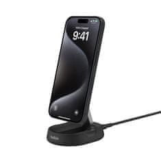Belkin Pro konvertibilno stojalo Qi2, 15 W, črno
