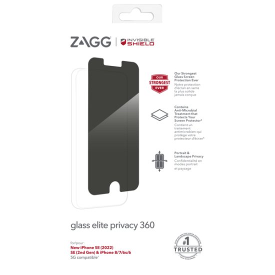 invisibleSHIELD ZAGG Invisible Shield Elite Privacy 360 steklo za iPhone SE/6/7/8