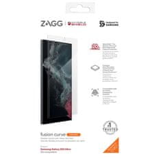invisibleSHIELD ZAGG Invisible Shield Fusion D3O Curve hibridno steklo SG S22 Ultra 5G