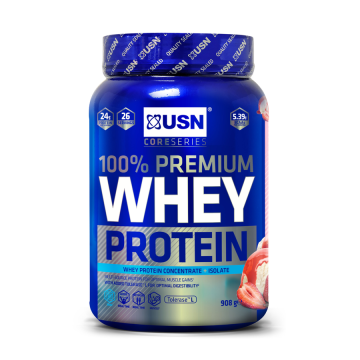 USN 100% Whey Protein Premium 908 g jagoda s smetano