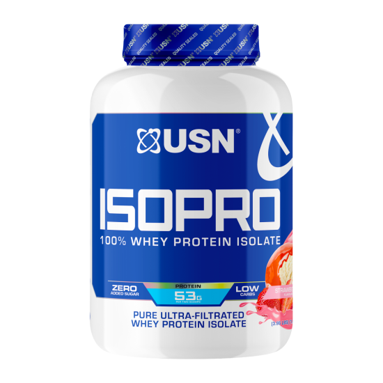 USN IsoPro 100% sirotkine beljakovine 1800 g jagoda