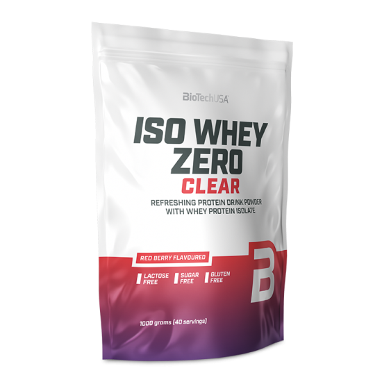 BioTech Iso Whey Zero Clear 1000 g rdeče jagodičevje