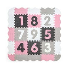 MILLY MALLY Penasta podloga za sestavljanke Jolly 3x3 Digits Pink Grey
