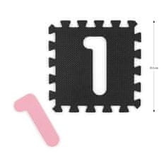 MILLY MALLY Penasta podloga za sestavljanke Jolly 3x3 Digits Pink Grey