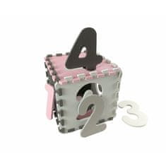 MILLY MALLY Penasta podloga za sestavljanke Jolly 3x3 Digits Pink Grey