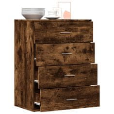 Vidaxl Komoda dimljeni hrast 60x39x80 cm inženirski les
