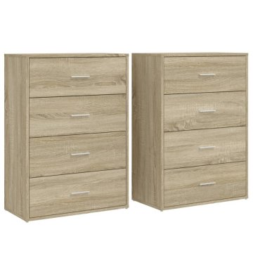 Vidaxl Komoda 2 kosa sonoma hrast 60x31x84 cm inženirski les