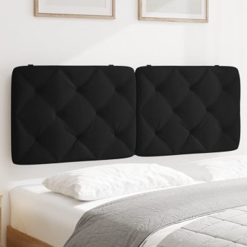 Vidaxl vidaXL Blazina za vzglavje, črna, 120 cm, žamet